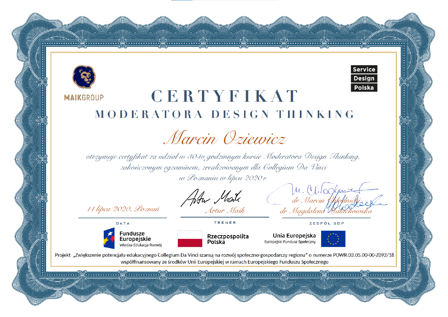 Design Thinking Cert